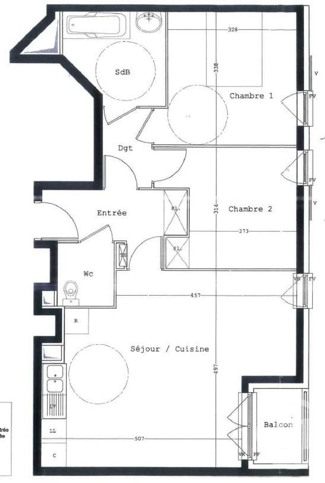 Appartement F3 à louer NOISIEL