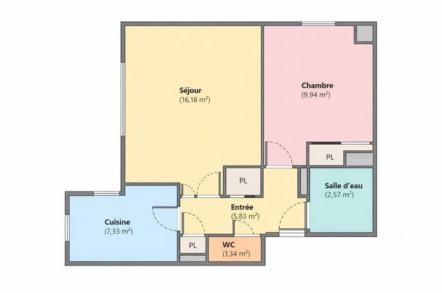 Appartement F2 à vendre - 2 pièces - 43.19 m2 - CHESSY - 77 - ILE-DE-FRANCE - Century 21 Immobilier Val D'Europe