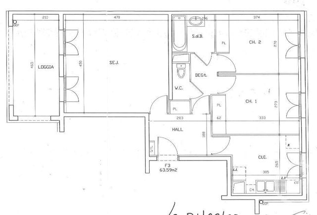 Appartement F3 à louer - 3 pièces - 63.59 m2 - SERRIS - 77 - ILE-DE-FRANCE - Century 21 Immobilier Val D'Europe
